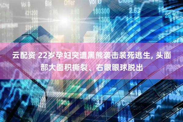 云配资 22岁孕妇突遭黑熊袭击装死逃生, 头面部大面积撕裂、右眼眼球脱出