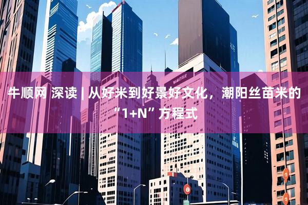 牛顺网 深读 | 从好米到好景好文化,潮阳丝苗米的“1+N”方程式